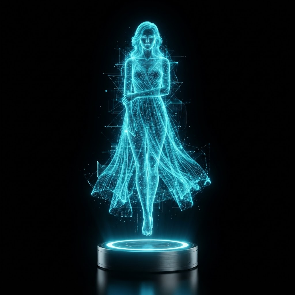 KRISTY — the full-body holographic presence unit that gives DAWN a physical face